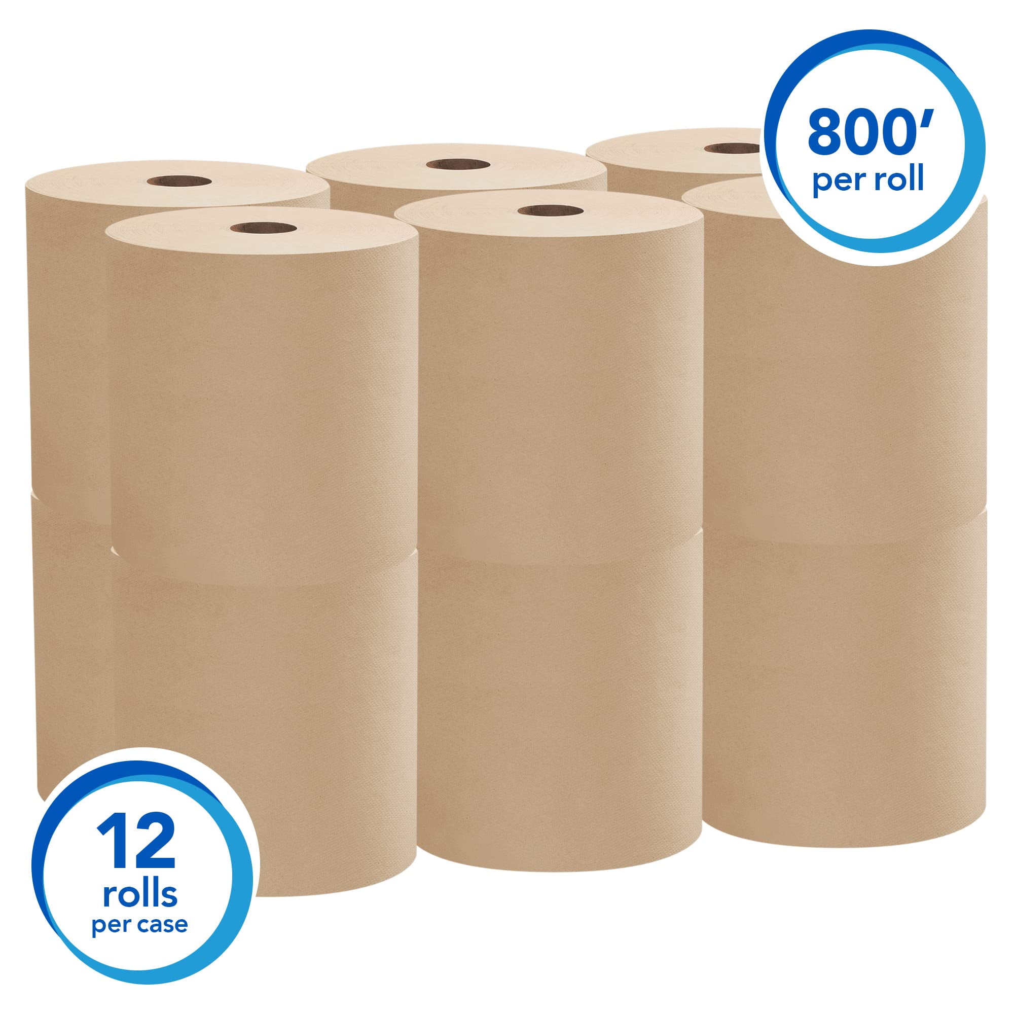 Scott Hard Roll Paper Towels Natural, 800' / Roll, 12 Rolls / Case