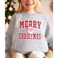 thumbnail image 4 of Vintage Merry Christmas Santa Sweatshirt for Women, Men, Boys & Girls Trendy Matching Holiday Sweater Gray Sweatshirt Youth Medium, 4 of 5