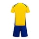 thumbnail image 5 of Conjuntos de blusas y camisas de manga corta con cuello en V. Conjunto de traje de fútbol de color sólido para niños para juegos deportivos universitarios, partidos de rendimiento, uniformes de entren, 5 of 5