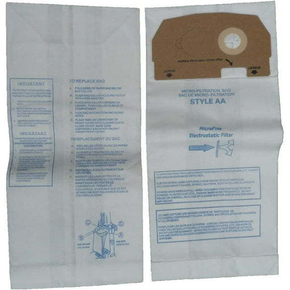 EnviroCare Replacement Vacuum Bags for Eureka AA - 3 Pack