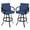 Navy Blue, variant on Crestlive Products Outdoor Swivel Bar Stools Set of 2, Patio Bar Height Chairs with Rust-Resistant Aluminum Frame, 360° Swivel, Brown