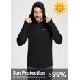 thumbnail image 3 of BALEAF Men's Sun Protection Hoodie Shirt UPF 50+ Long Sleeve UV SPF T-Shirts Rash Guard Fishing Swimming Lightweight Black XXXL, 3 of 6