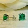 thumbnail image 2 of Ahansh Jewels Women Solitaire Stud 14K White Gold Finish Princess Cut Lab Created Emerald, 2 of 4