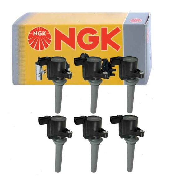 6 pc NGK Ignition Coils compatible with Ford Five Hundred 3.0L V6 2005-2007