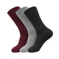 thumbnail image 2 of Women's Thick Wool Socks - Soft Warm Comfort Casual Crew Winter Socks, 3 Pairs Gift Pack, 2 of 5