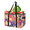 Multicolor 2, variant on CURLYOOT Sage Green Daisy Floral Reusable Grocery Bag, Foldable Shopping Tote Bag with Reinforced Handles, Large Kitchen Grocery Bags for Shopping Groceries Picnic