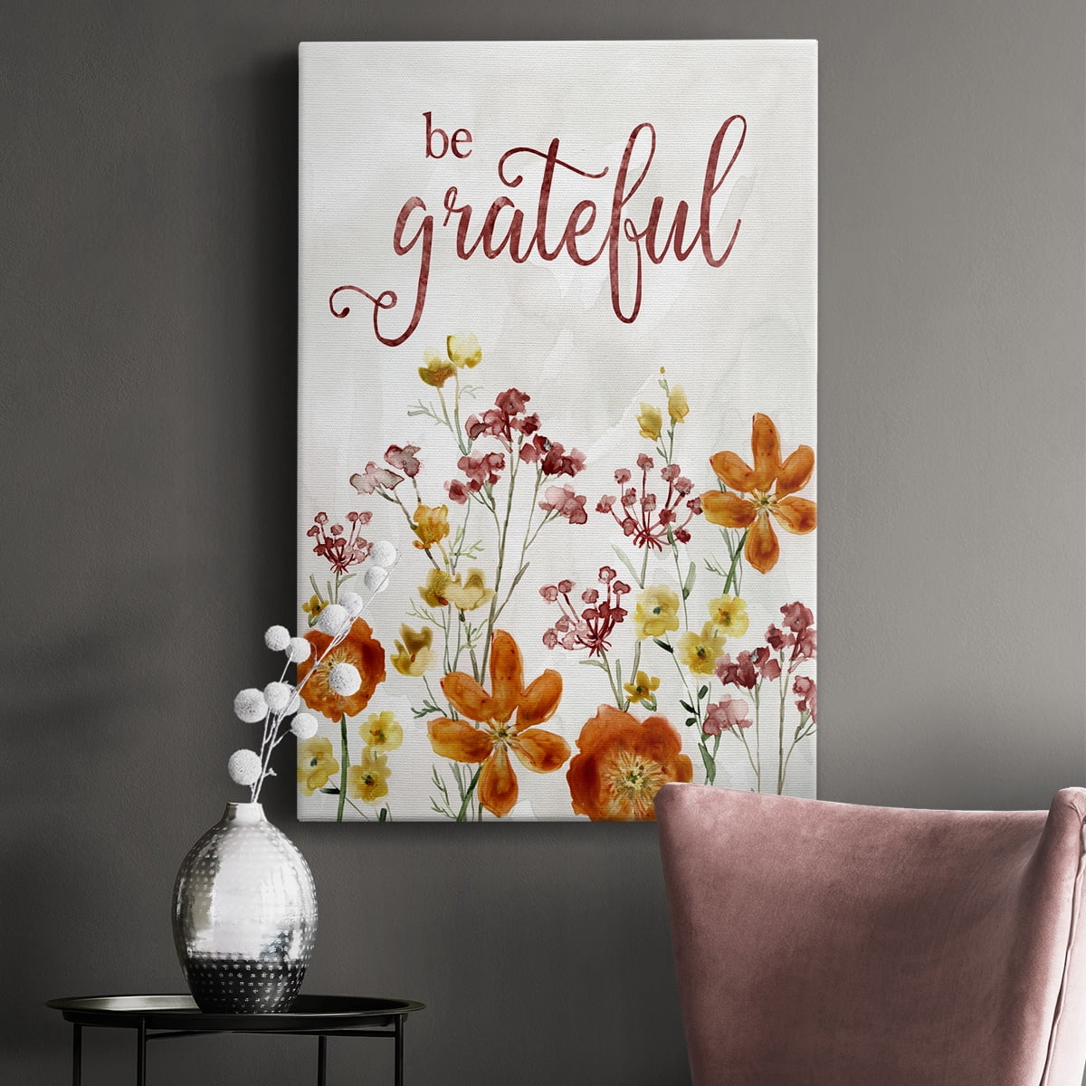Grateful Catalina Bouquet Premium Gallery Wrapped Canvas - Ready to Hang