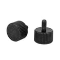 thumbnail image 3 of Uxcell M3x6mm Computer PC Case Black Zinc Plated Flat Head Knurled Thumb Screw (20-pack), 3 of 5
