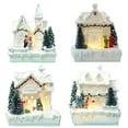 thumbnail image 3 of POINTERTECK Ornement de Village de Noël, Maisons Éclairées à LED avec Figurines, Décoration Intérieure, 3 of 10
