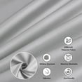 thumbnail image 3 of Inosoo Fabric Shower Curtain Liner, 72"Wx72"H Water Repellent Cloth Shower Curtain  with Grommets & Hooks, Light Gray, 3 of 11