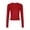 X58_Red, variant on Akmaiox Long Sleeve Shirts for Women, Solid Color Crew Neck Trendy Going Out Tops, Slim Fitted Base Layer Undershirts Stretchy Basic Tees