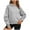 Gray, variant on Mrat Women's Oversized Cropped Sweatshirt Womens Hoodies Long Sleeve Oversized Sweatshirts Pockets Drop Shoulder Tops Lightweight Sweatshirts for Women Zip up S-33 Red-A L