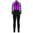 thumbnail image 4 of iiniim Girls Dance Unitard Ice Skating Outfits Long Sleeve Gymnastics Leotard with Yoga Leggings Pants Set Activewear Purple 16, 4 of 7