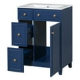 thumbnail image 3 of MAYEERTY 24" Bathroom Vanity Cabinet - Ceramic Sink, 2 Drawers for Organization, Practical for Bathrooms, 3 of 22