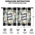 thumbnail image 2 of Blackout Kids Curtains,Home Sweet Home Floral Buffalo Plaid Childrens Insulated Curtains Set Of 2,Bedroom Essentials,Toddler Room Decor 42x54in(106x137cm), 2 of 4