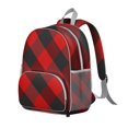 thumbnail image 2 of Small Travel Backpack with Rustic Plaid Design, Cute Lightweight School Bag with Checkered Pattern, 2 of 6