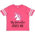 thumbnail image 3 of Inktastic My Godmother Loves Me Unicorn Girls Toddler T-Shirt, 3 of 5