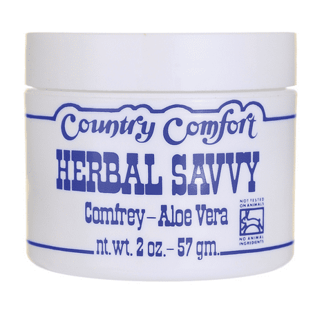 Country Comfort Herbal Savvy Comfrey Aloe Vera 2 Oz Salve