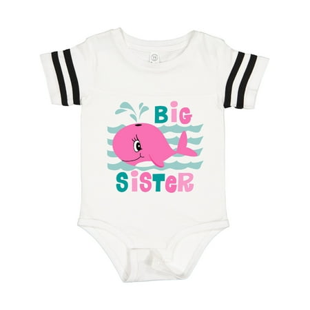 

Inktastic Whale Big Sister Gift Baby Girl Bodysuit