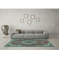 thumbnail image 3 of Ahgly Company Indoor Rectangle Persian Light Blue Traditional Area Rugs, 4' x 6', 3 of 4