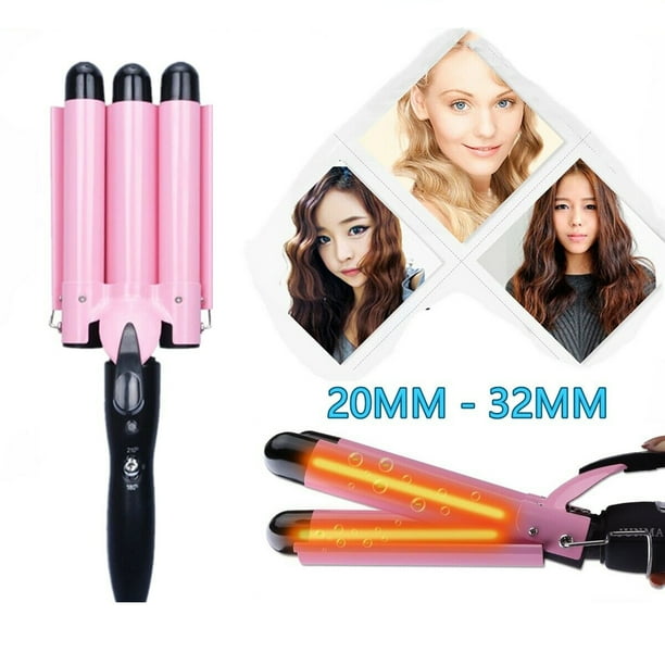 Salon Ceramic Triple 3 Barrel Hair Wave Waver Curling Styler Crimper