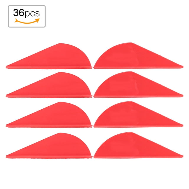 Fletching Feather Fletching 36pcs Archery Fletches Rubber Fletching Feathers DIY Accessory For Compound Bow Red