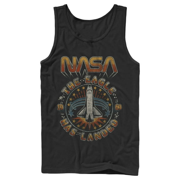 Men's NASA Eagle Has Landed  Tank Top Black 2X Large
