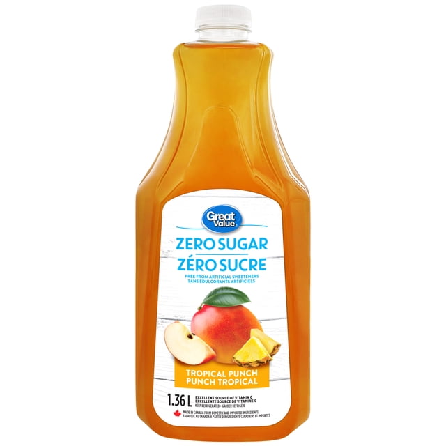 Punch tropical Zéro sucre Great Value