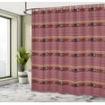 thumbnail image 5 of Ambesonne Ethnic Shower Curtain, Folk Motifs Stripes, 69"Wx75"L, Multicolor, 5 of 5