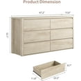 thumbnail image 2 of Commode à 6 Tiroirs pour Chambre, Grand Commode en Bois Sans Poignées, Grande Armoire de Rangement Moderne pour Salon, Couloir Entrée, 2 of 7