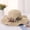 Beige, variant on Summer Parent -Child Hats Ladies Hats, Flowers, Waves, Wavy Hats, Outdoor Sunscreen, Folding Straw Hat