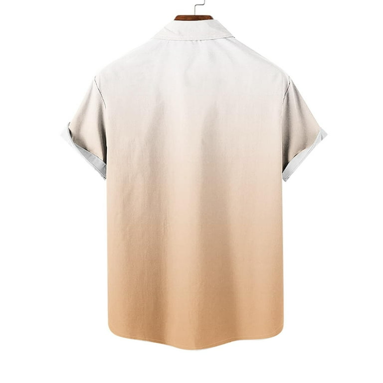 QingYiHua Mens Short Sleeve Shirts Button Down Big and Tall