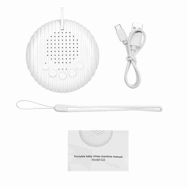Portable Baby Sleep Soother 10 Soothing Sleep Sounds Timer White Noise Machine for Baby White