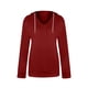 thumbnail image 5 of ICHUANYI Clearance Women's Casual Color Hooded Pocket Long Sleeved Sweater Jacket(Wine, XL) ICHUANYI WER2023081510860, 5 of 5