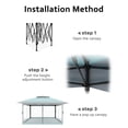 thumbnail image 4 of 13x13 PopUp Gazebo, Canopy Tent, Height Adjustable, Outdoor Gazebo for Backyard & Patio Furniture, Pop Up Tent with Mosquito Netting, 4 of 9