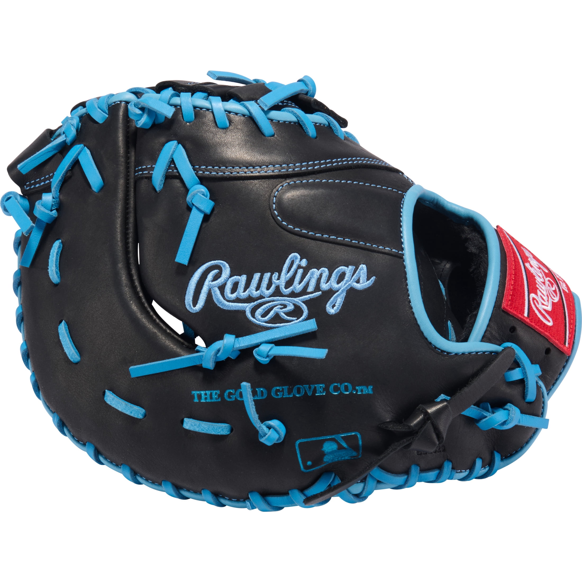 Rawlings R9 13-Inch First Base Mitt | DCT Pattern | RHT/LHT | Black/Columbia Blue