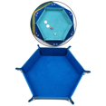 thumbnail image 4 of Portátil Portátil Velvet Tray Bandeja Hexagon DND RPG Bandeja Rolling Bandeja Titular de Almacenamiento Grande Cajas para Llaves Sundries Di Azul Baoblaze bandeja de dados de juego de rol, 4 of 8
