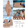thumbnail image 5 of Burnt Orange Stripe Beach Towels Oversized Super Absorbent, Farmhouse Striped Abstract Art Lightweight Bath Towel Quick Dry Sets For Bathroom/Pool/Rv Camping/Beach Play/Gym Room/Picnic 31"x62", 5 of 8