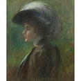 thumbnail image 3 of Alice Pike Barney 12x14 Black Modern Framed Museum Art Print Titled - The Feathered Hat (1908), 3 of 5