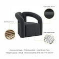 thumbnail image 4 of Manhattan Comfort Darian Boucle Accent Chair from Solid Wood in Black (Set of 2), 4 of 7