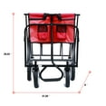 thumbnail image 3 of Folding Wagon Cart Collapsible Outdoor Utility Wagon Garden Shopping Cart Beach Wagon with All-Terrain Wheels(Red), 3 of 8