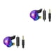 thumbnail image 1 of sweethay Auriculares de alta de 3,5 mm, auriculares de botón, auriculares de sonido estéreo, coloridos Vistoso 2Conjunto, 1 of 6