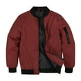 thumbnail image 3 of MADHERO Boys Bomber Jacket Flight Jacket Purplish Red size 8, 3 of 6