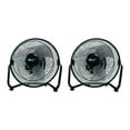 thumbnail image 1 of Comfort Zone 9 Inch 3 Speed Portable High Velocity Air Cooling Floor Fan, Black (2 Pack), 1 of 7
