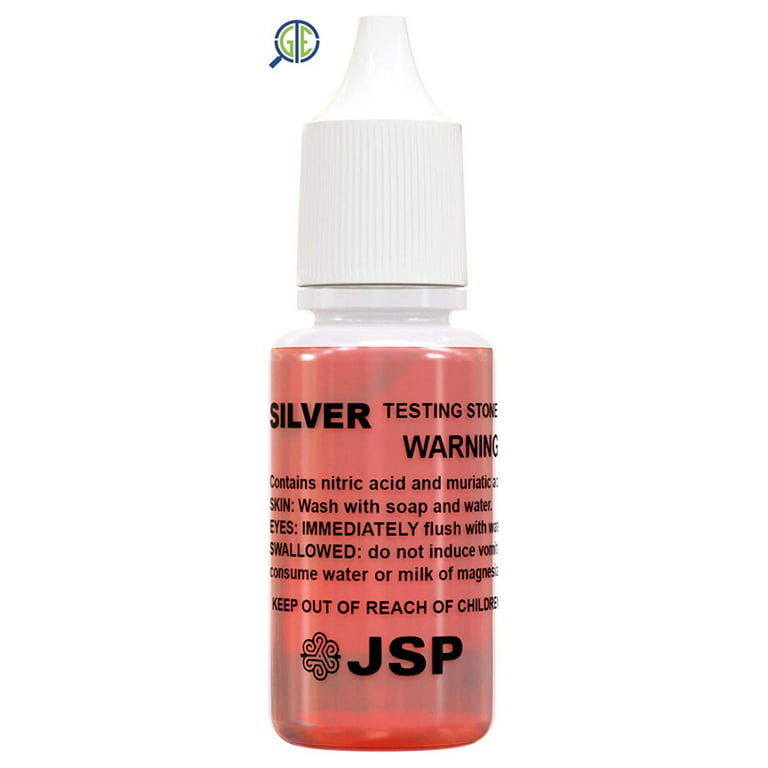 JSP Gold Testing Solutions Kit 10K 14K 18K 22K Silver Platinum Scratch Stone