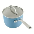 thumbnail image 3 of KitchenAid Hard Anodized 3 Quart Ceramic Nonstick Cookware Sauce Pan, Oven Safe to 500°F, Blue Velvet, 3 of 10