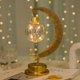 thumbnail image 4 of 1pc Lámpara de Arte en Hierro con Cuerda de Cáñamo y Estrella y Luna LED Adecuada para Fiestas Festivas, Luz de Mesa para Dormitorio Hogareño Modelando Ambiente,, 4 of 10