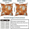 thumbnail image 6 of Orange Halloween Pillow Covers 16x16 Set of 2 Cute Ghost Pumpkin Print Outdoor Decorative Throw Pillows Halloween Scary Themed Farmhouse Pillowcases Linen Cushion Case Decor for Home Sofa Couch Bed, 6 of 6