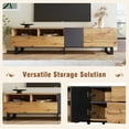thumbnail image 5 of 80'' TV Stand with Ample Storage, Multi-functional Media Console Table, Living Room/Bedroom/Home Theatre Entertainment Center with Easy-Access Drop Down Door, 5 of 25