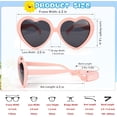 thumbnail image 2 of Baby Sunglasses with Strap Adjustable, Heart Shaped UV Protection Polarized Flexible Sunglasses for Toddler Infant Age 0-36 Months 0-3 Years, 2 of 7